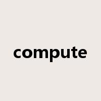 compute是什么意思