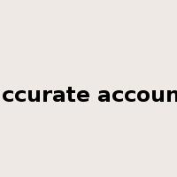 accurate account是什么意思