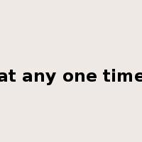 at any one time是什么意思