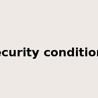 security conditions是什么意思