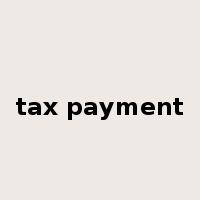 tax payment是什么意思