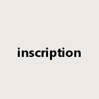 inscription是什么意思