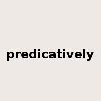 predicatively是什么意思