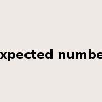 expected number是什么意思