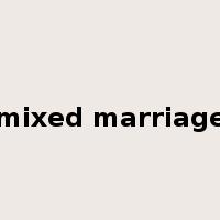 mixed marriage是什么意思