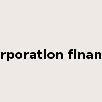 corporation finance是什么意思
