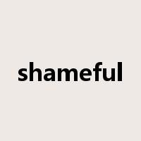 shameful是什么意思