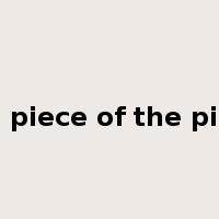 a piece of the pie是什么意思