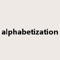 alphabetization是什么意思