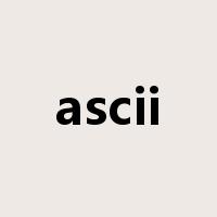 ascii是什么意思
