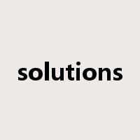 solutions是什么意思