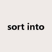 sort into是什么意思