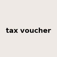 tax voucher是什么意思