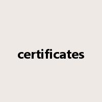 certificates是什么意思
