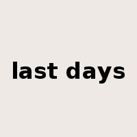 last days是什么意思