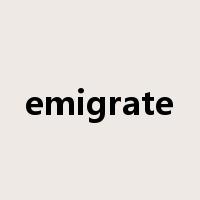 emigrate是什么意思