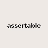 assertable是什么意思