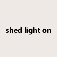 shed light on是什么意思