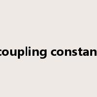 coupling constant是什么意思