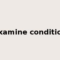 examine condition是什么意思