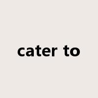 cater to是什么意思