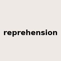reprehension是什么意思