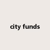 city funds是什么意思