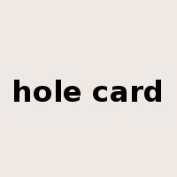 hole card是什么意思
