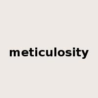meticulosity是什么意思