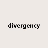 divergency是什么意思