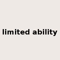 limited ability是什么意思
