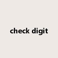 check digit是什么意思