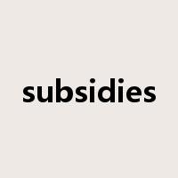 subsidies是什么意思