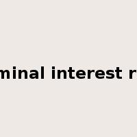 nominal interest rate是什么意思