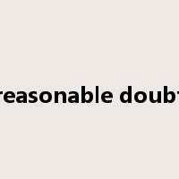 reasonable doubt是什么意思