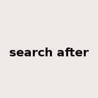 search after是什么意思