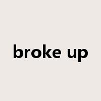 broke up是什么意思