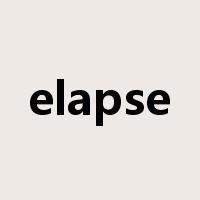 elapse是什么意思