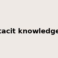 tacit knowledge是什么意思