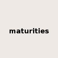 maturities是什么意思