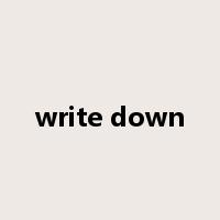 write down是什么意思