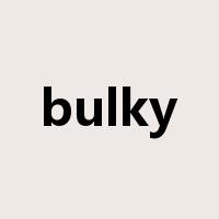 bulky是什么意思