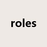 roles是什么意思
