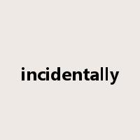 incidentally是什么意思