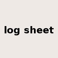 log sheet是什么意思