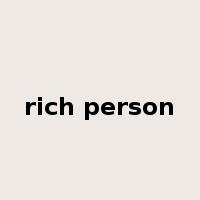 rich person是什么意思