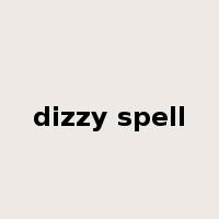 dizzy spell是什么意思