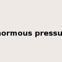 enormous pressure是什么意思