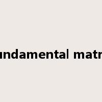 fundamental matrix是什么意思