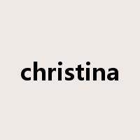 christina是什么意思